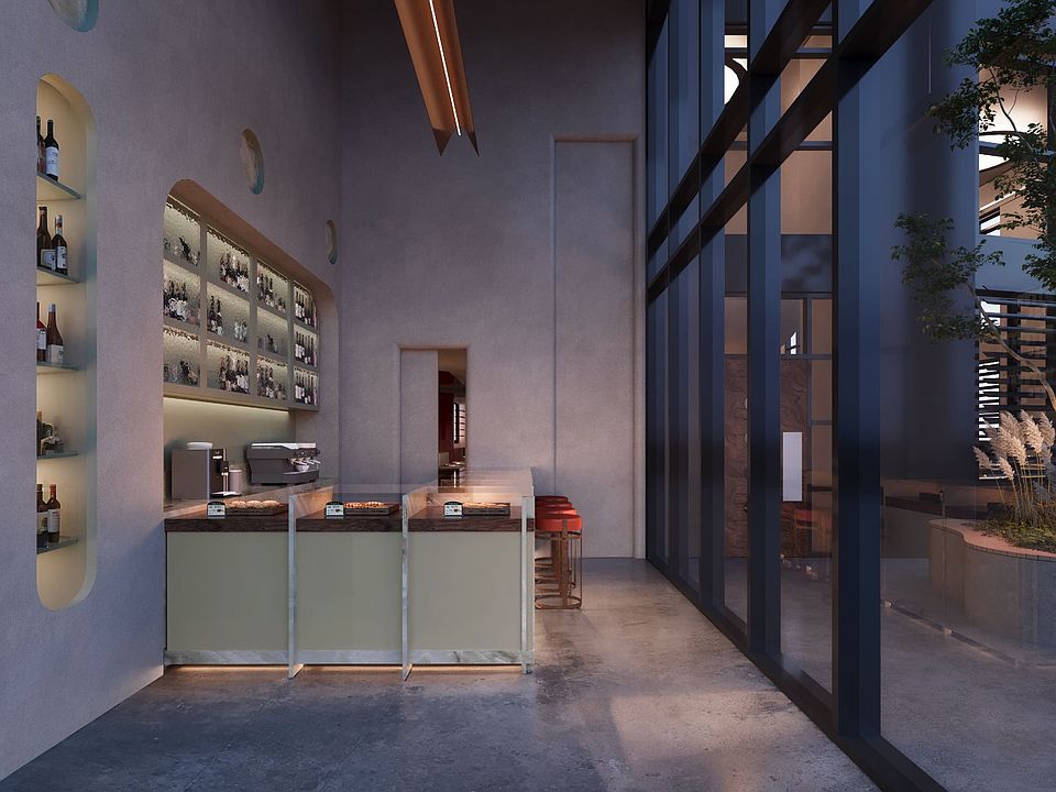 Bar seating at FUM, Stella at Star Metals exquisite on-site dining experience in West Midtown Atlanta, GA.