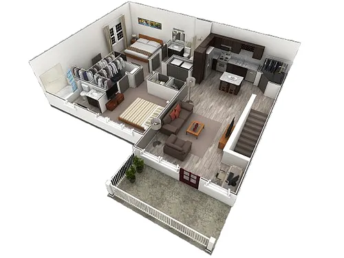 Floor plan 2 BR Designer Overlook