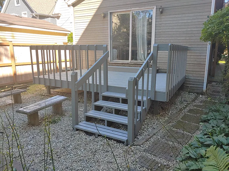 Newly built deck