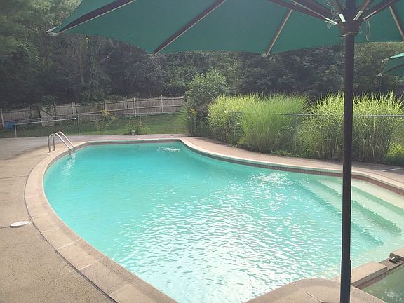 In-ground gunite pool and deck