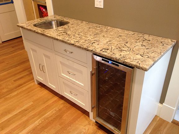 Coffee Bar with Wine Fridge