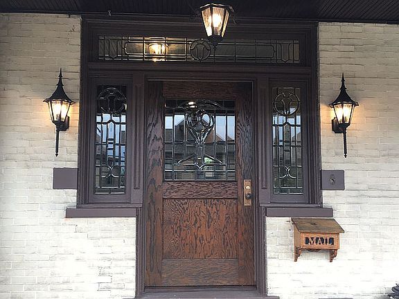 Original leaded glass window
