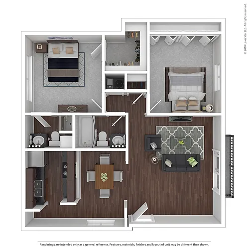 Floor plan 2x2b - Arlington