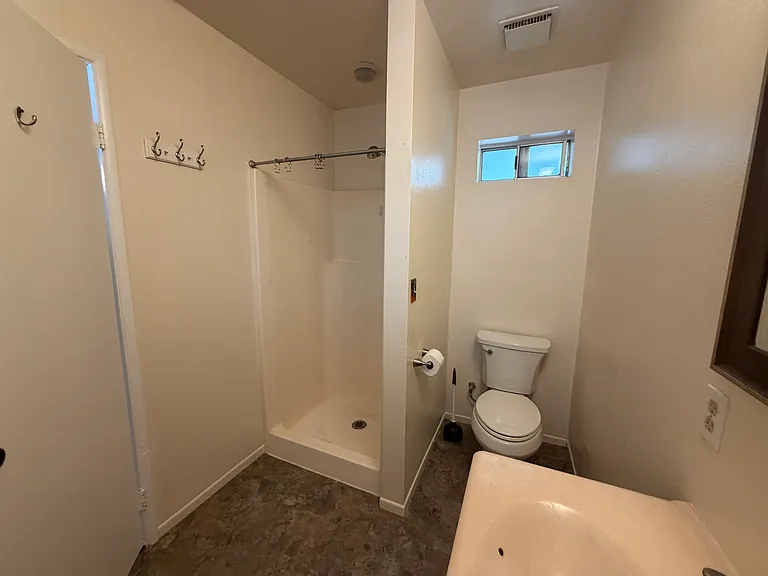 Primary bathroom with walk in shower.