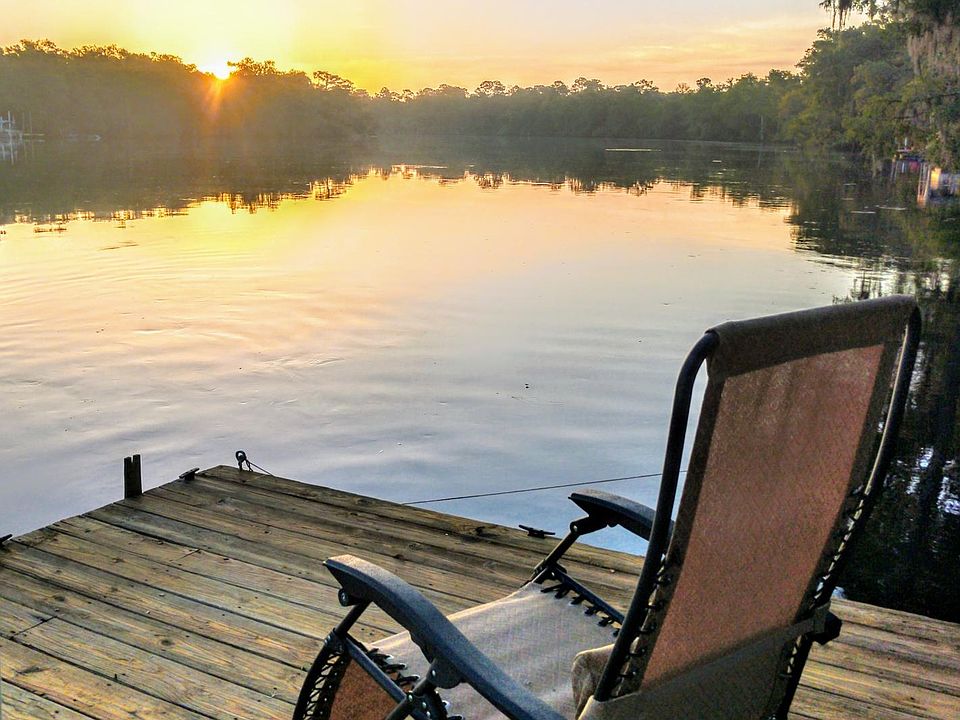 Summer sunrise looking downstream
