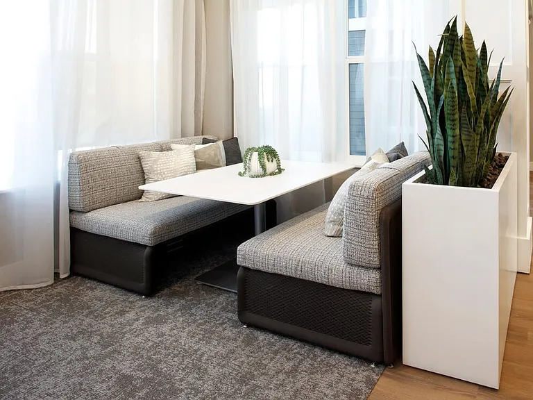 Resident lounge with coworking spaces