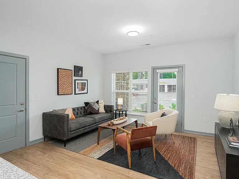Living Room View with Private Outdoor Space