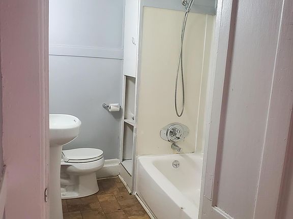 Bathroom off the kitchen