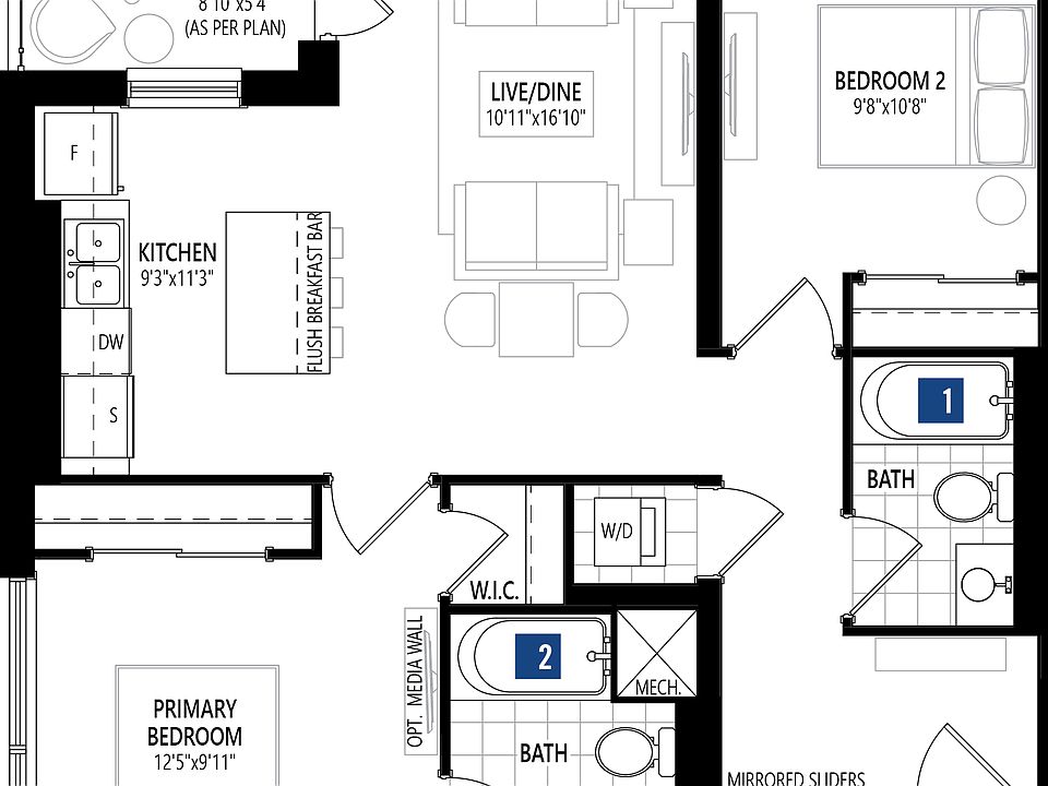 NPC3 Corner - 2 Bedroom