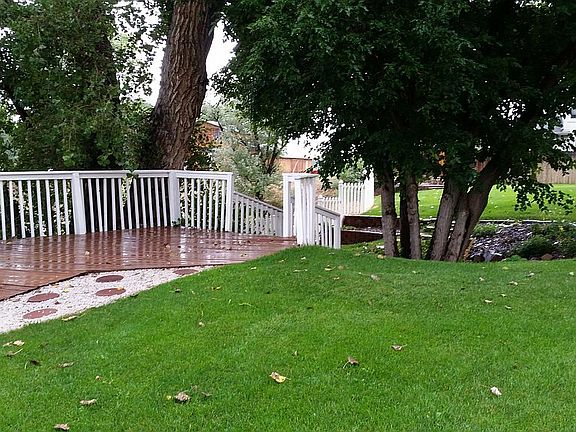 Back deck overlooking creek