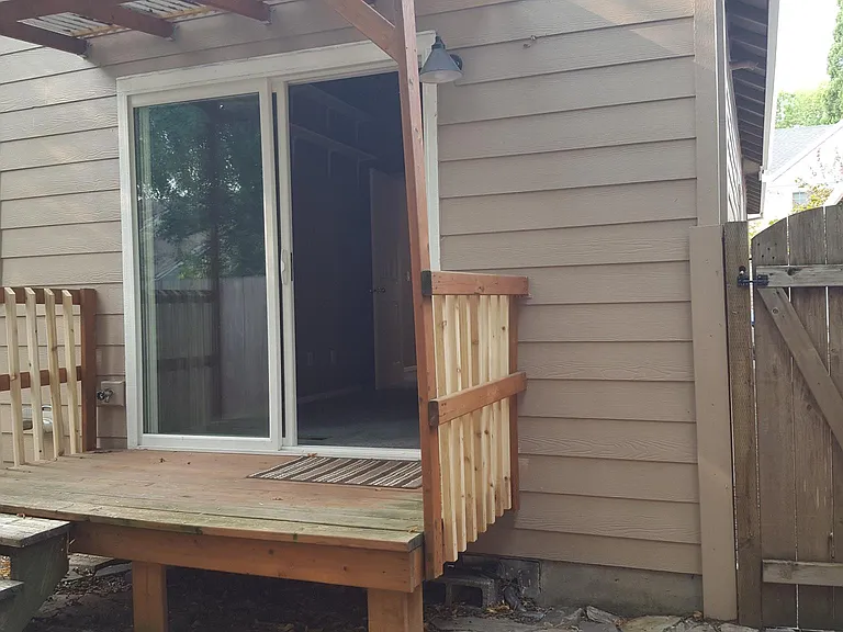 Back patio.