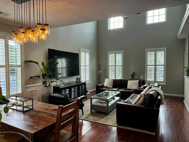 View from Kitchen - Living room and dining room. - 1411 Hamlin Park Cir