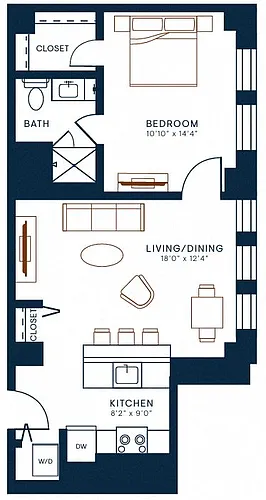 Floor plan 1 Bedroom 16