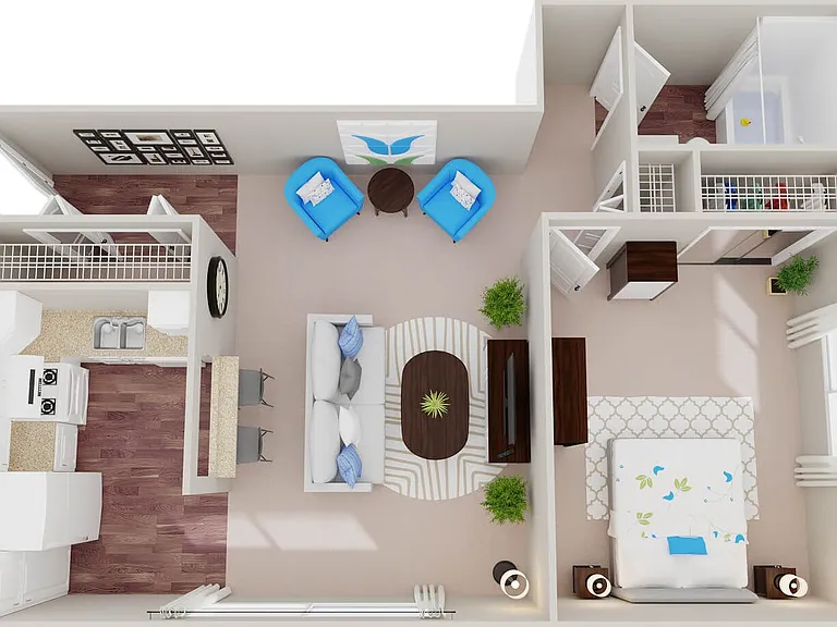 One Bedroom 700 Sq. Ft.