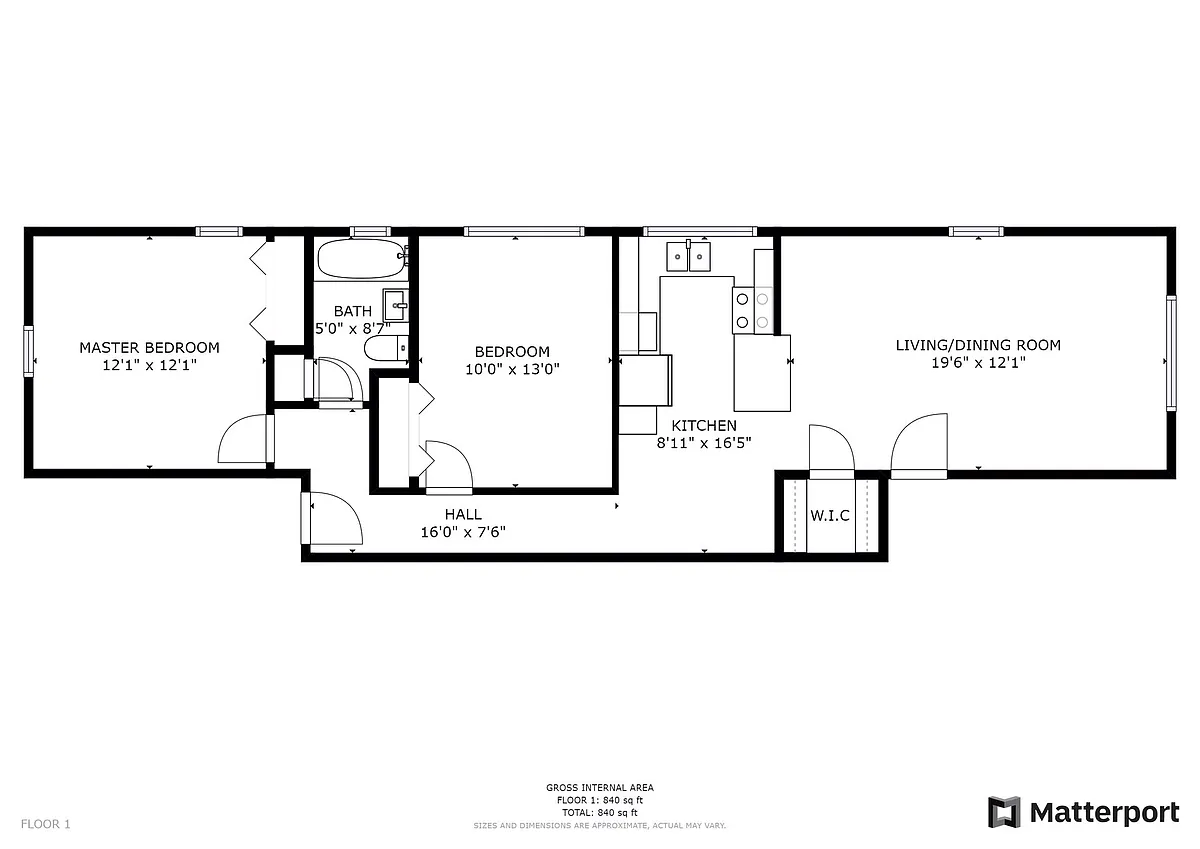 Floor plan 1357 2 Bed