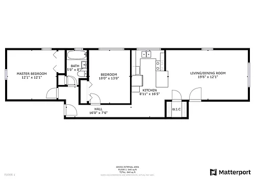 Floor plan 1357 2 Bed