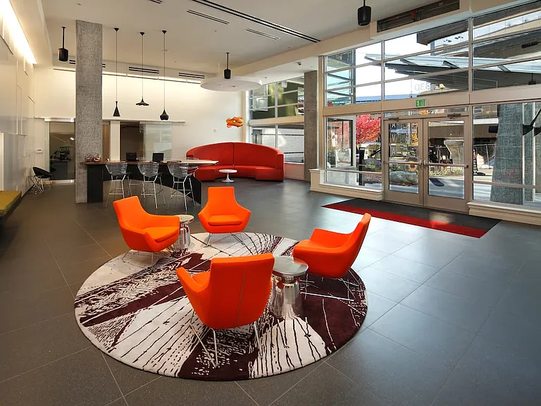 Lounge with multiple seating areas