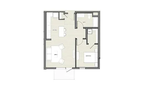 Floor plan One Bedroom
