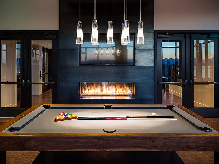 Sky Lounge with Billiards, Ping-pong, Foosball, and Poker Table