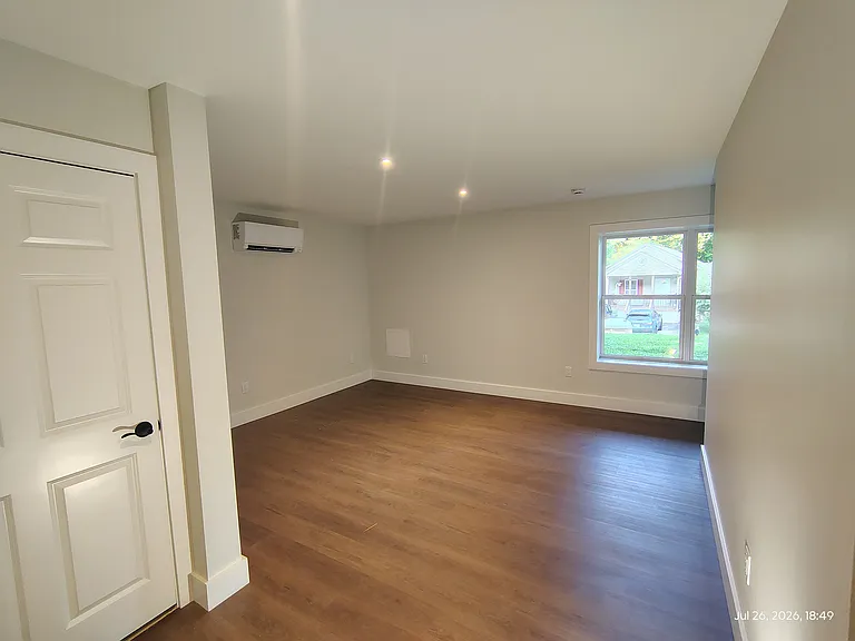 View of living room from front door area