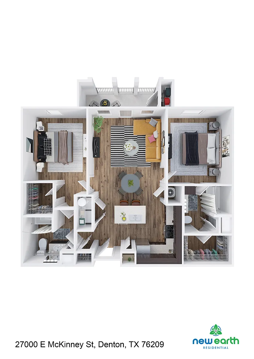 Floor plan B-2 2 Bed 2 Bath