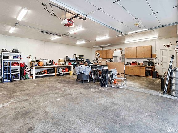 Interior of detached garage