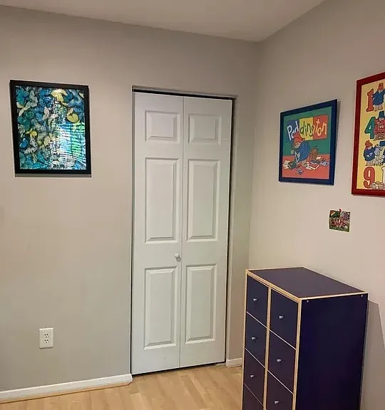 2nd bedroom on first floor, closet.