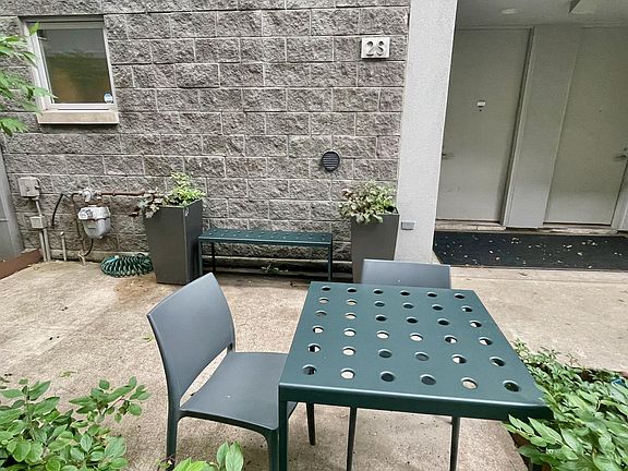 Patio and townhouse entrance