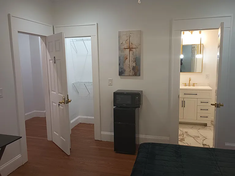 Microwave and mini fridge