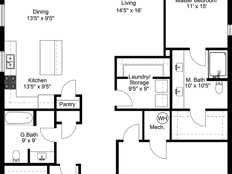 2 Bedroom B Standard 2 Bedroom B Standard