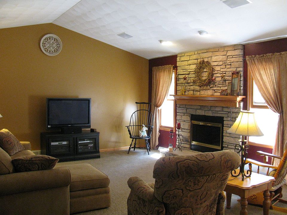 Great room with cathedral ceiling with built in surround sound speakers