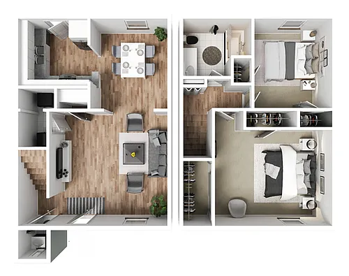 Floor plan B1P Backyard