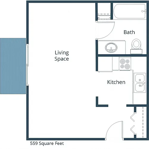 Floor plan Studio 01A