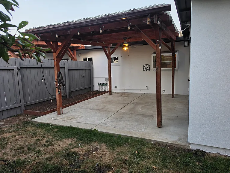 Patio next to flexible room