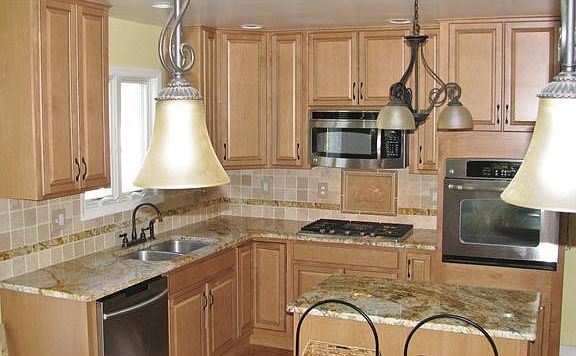 Maple-Glazed 42" Kitchen Cabinets