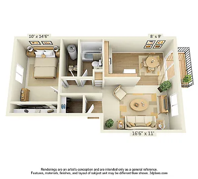 Floor plan 1X1