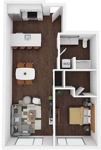 Floor plan 1 Bed/1 Bath-C14