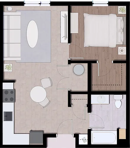 Floor plan 1 Bedroom