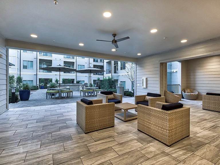 Our covered outdoor lounge area allow you to enjoy the outdoor regardless of the weather