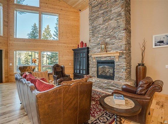 Gorgeous stone fireplace