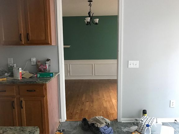 Kitchen area and dining room