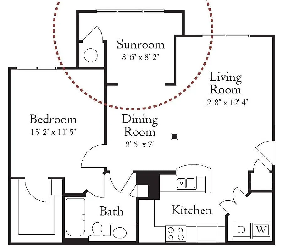 Floor plan The Kelley with Sunroom