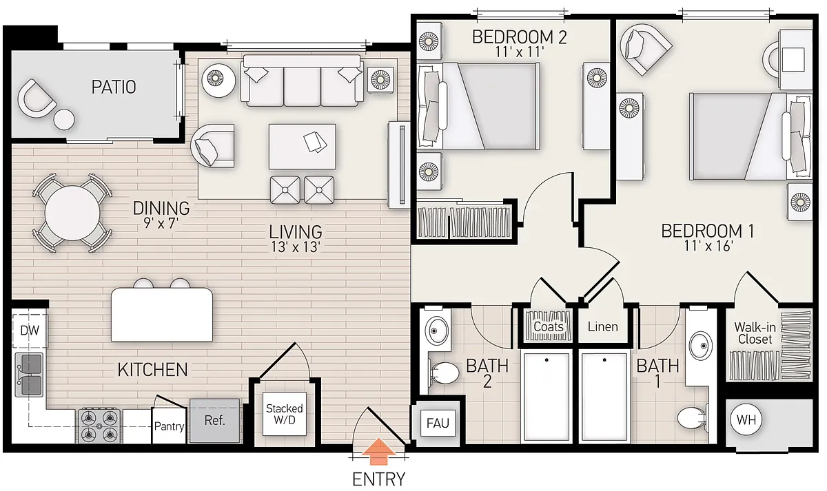 Floor plan Villetta - Plan U