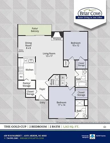 Floor plan Gold Cup