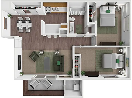 Floor plan 2 Bed
