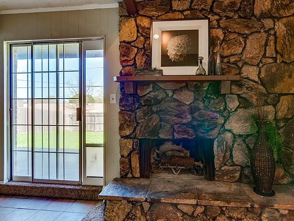 Beautiful Stone wood-burning Fireplace