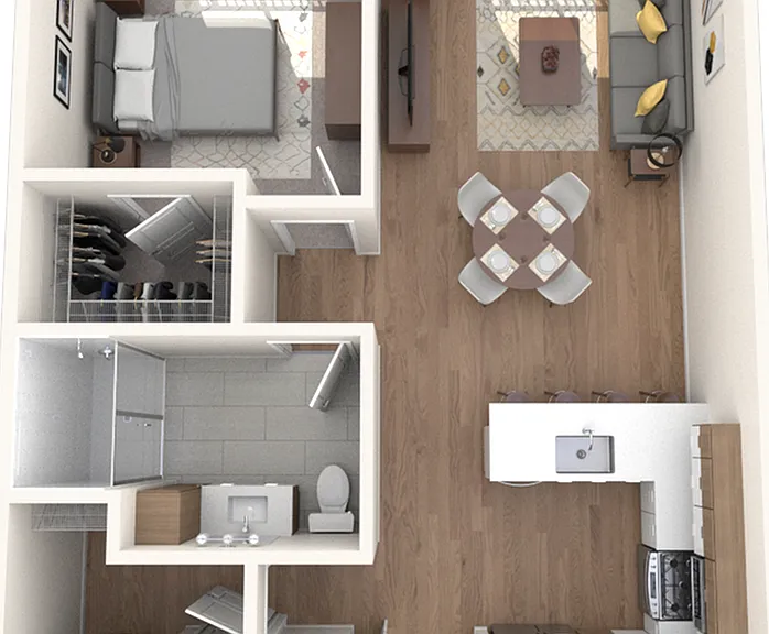 1 Bedroom, 1 Bath 1 Bedroom, 1 Bath