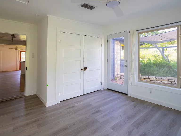 Office and Washer Dryer Closet, Access to Courtyard
