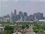 Explosive view of downtown Cincinnati