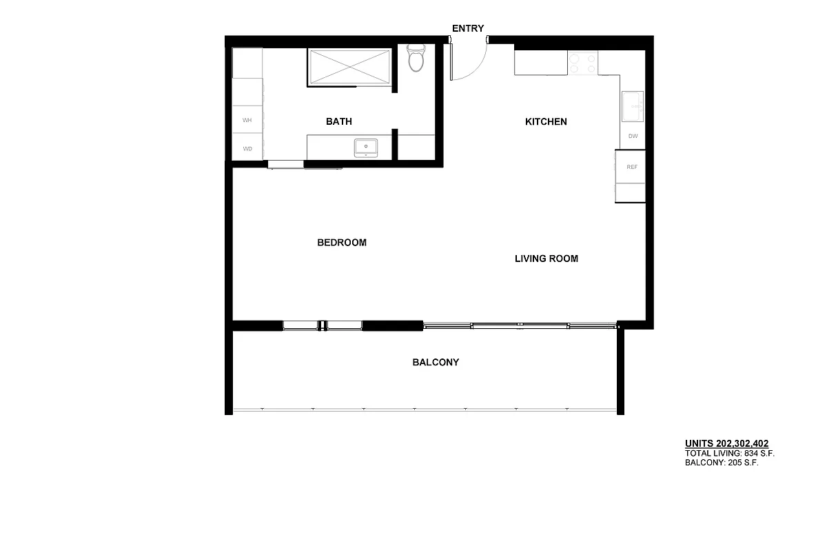 Floor plan Studio B